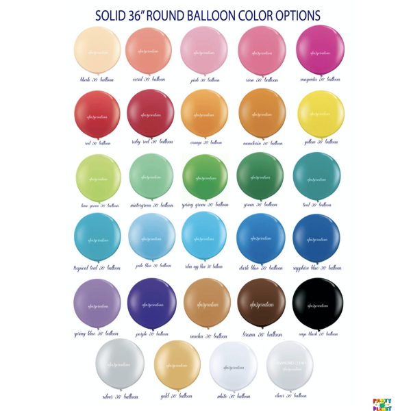36" Assorted Jumbo Balloons with Helium (Local Pick-Up Only)
