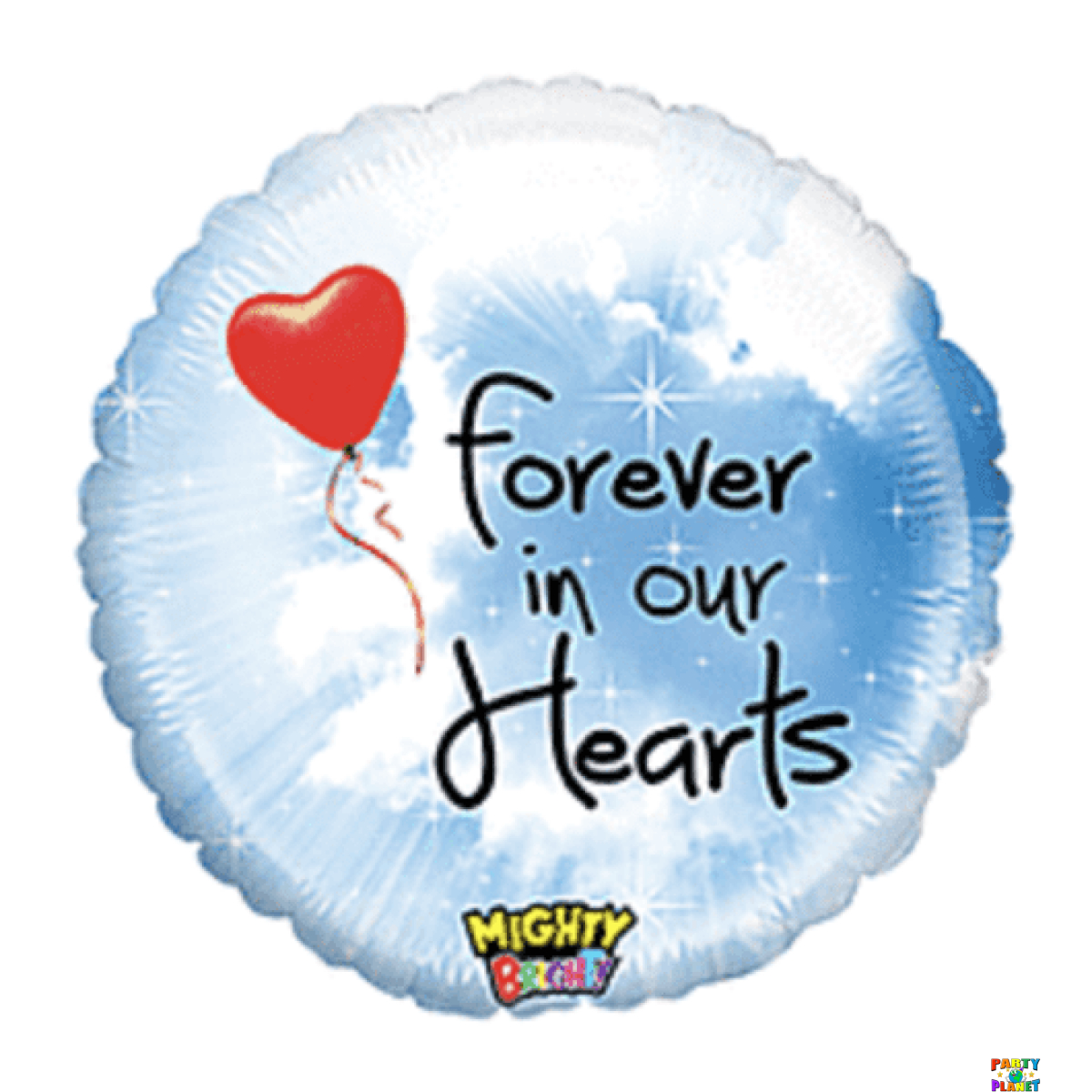 21" Mighty Forever In Hearts Balloon - Image 1