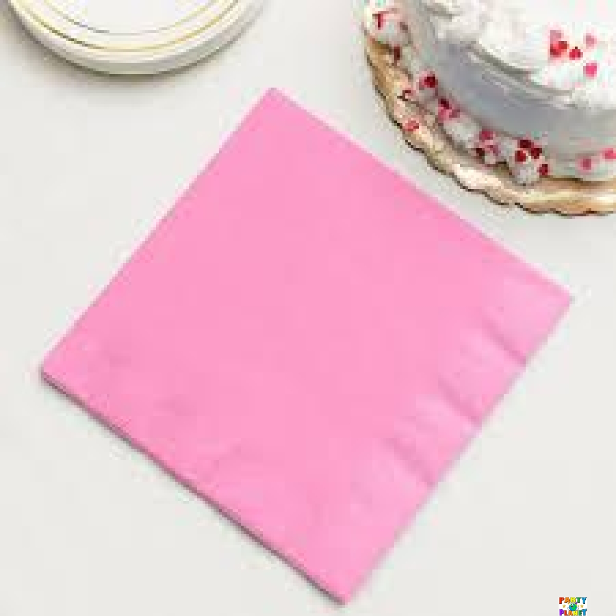 Candy Pink 3ply Beverage Napkin 50ct. - Image 1