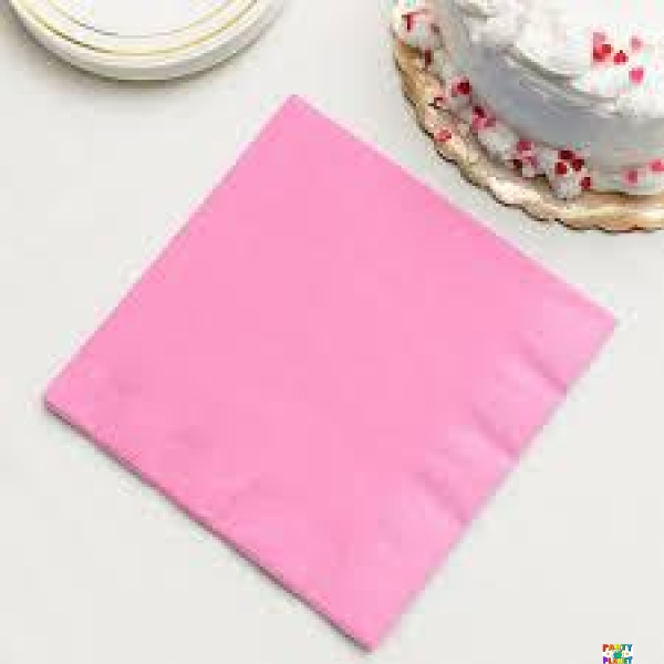 Candy Pink 3ply Beverage Napkin 50ct.