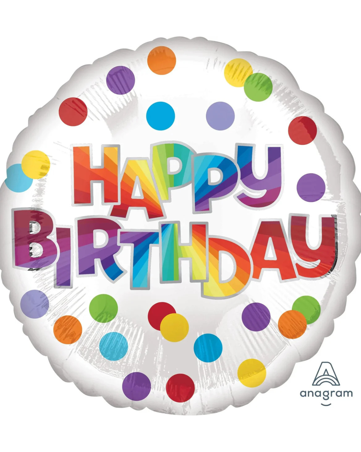 18" Hbd Colorful Dots Balloon #106