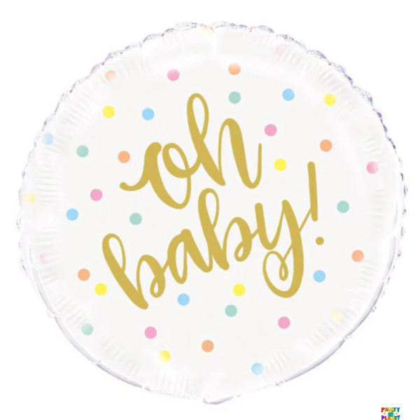 18'' Oh Baby Gold Balloon Pkg