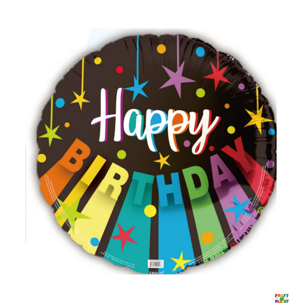 18'' Happy Birthday Multicolor Balloon #217