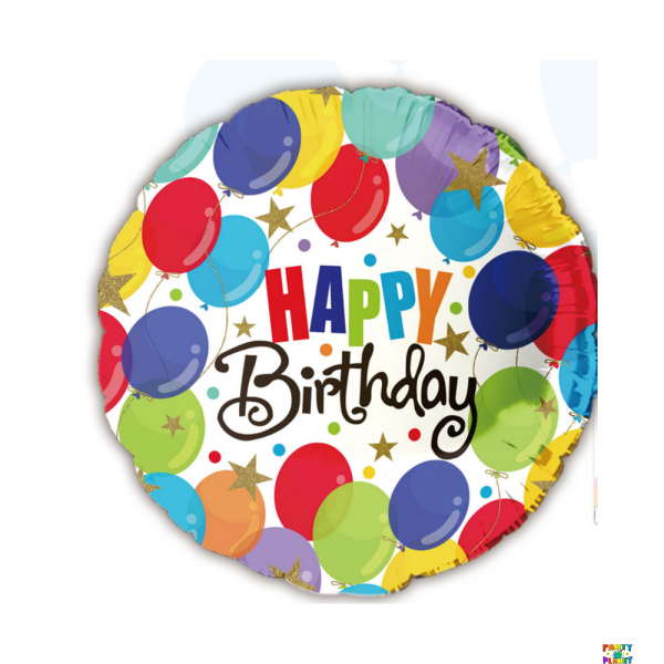 18'' Happy Birthday Colorful Balloon #183