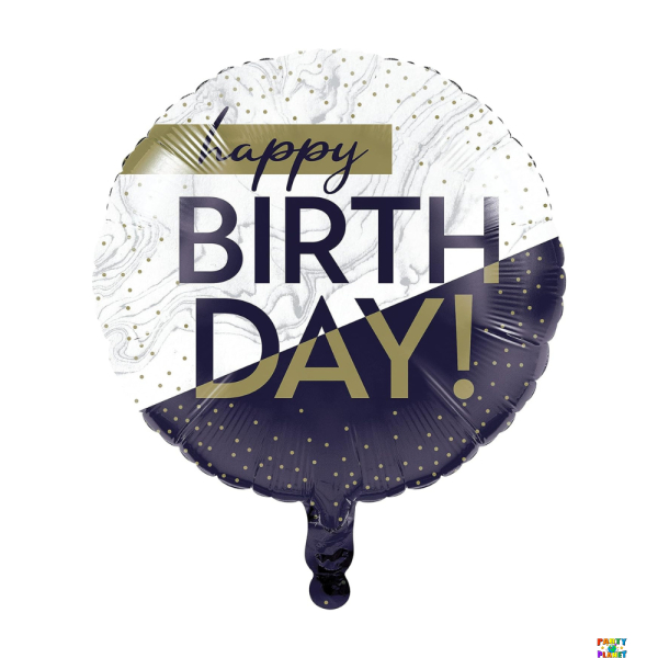 Navy & Gold Milestone 18" Mylar Balloon 1ct.