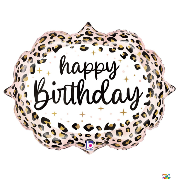 27" Satin Leopard Birthday Balloon #426