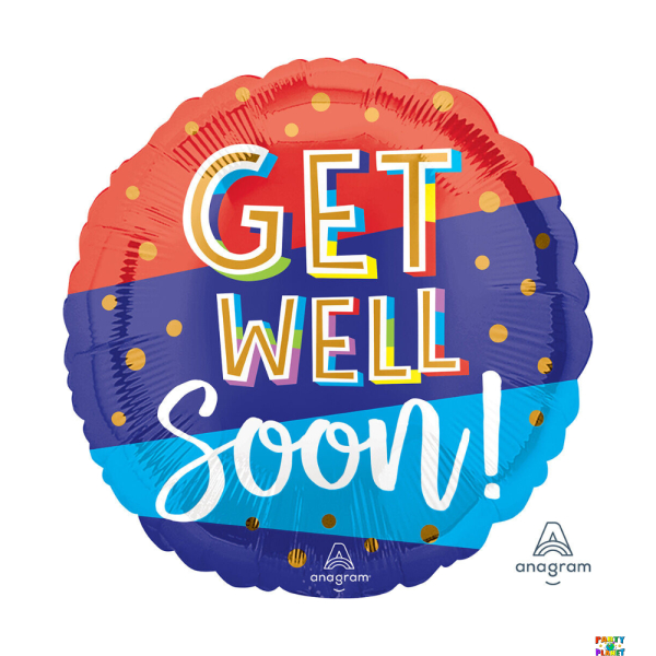 17" Get Well Bouncy Type Balloon PKG.