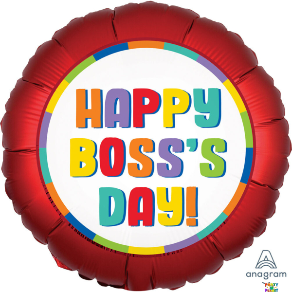 18" Satin Happy Boss's Day Balloon