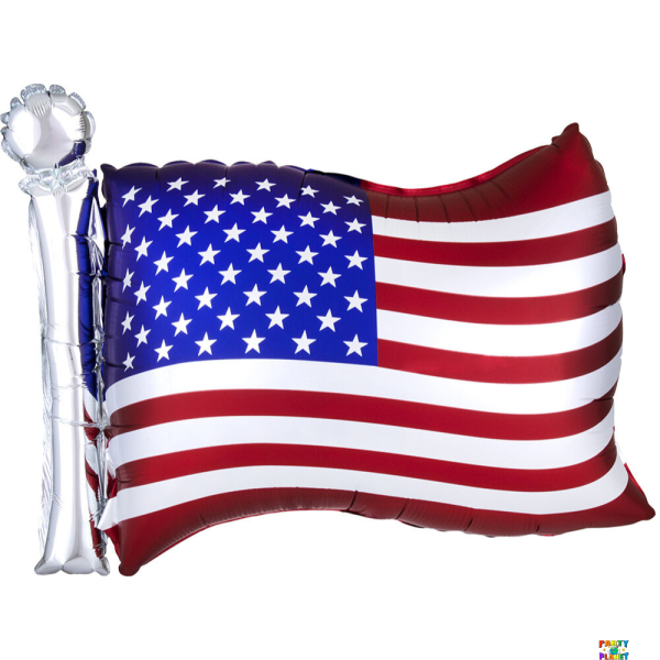27" Iridescent Flag Balloon