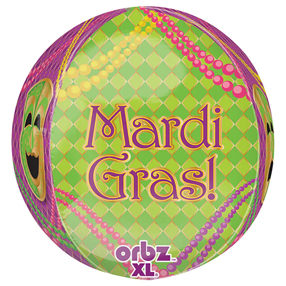 Mylar-round-1-33-.png 16" Mardi Gras Orbz Balloon - Image 1