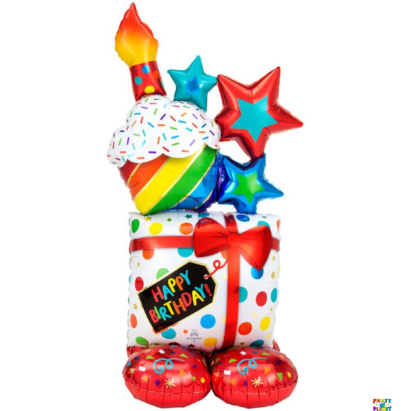 55" Stacked Birthday Icons AirLoonz AIR-FILLED BALLOON