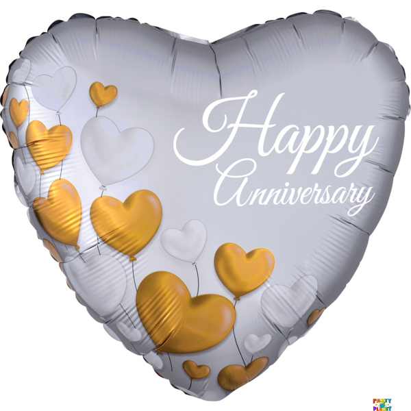 18" Happy Anniversary Heart Shape Balloon #81