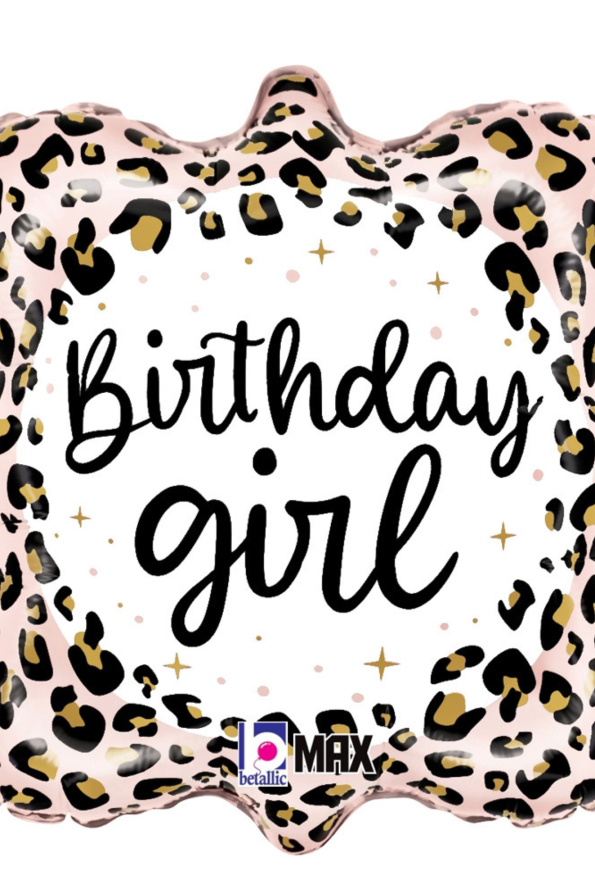 18" Satin Leopard Birthday Girl Balloon #428
