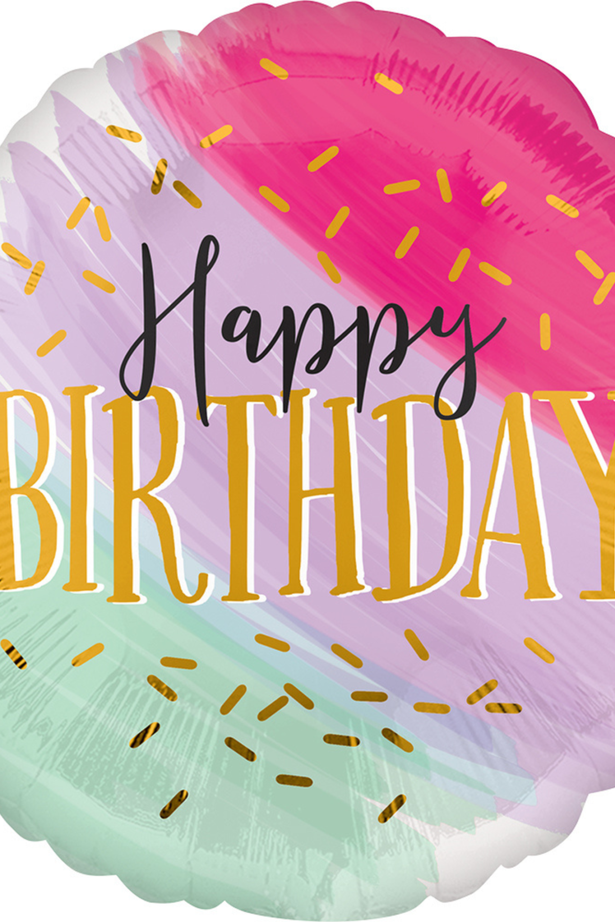 28" Water Color Happy Birthday Balloon #255