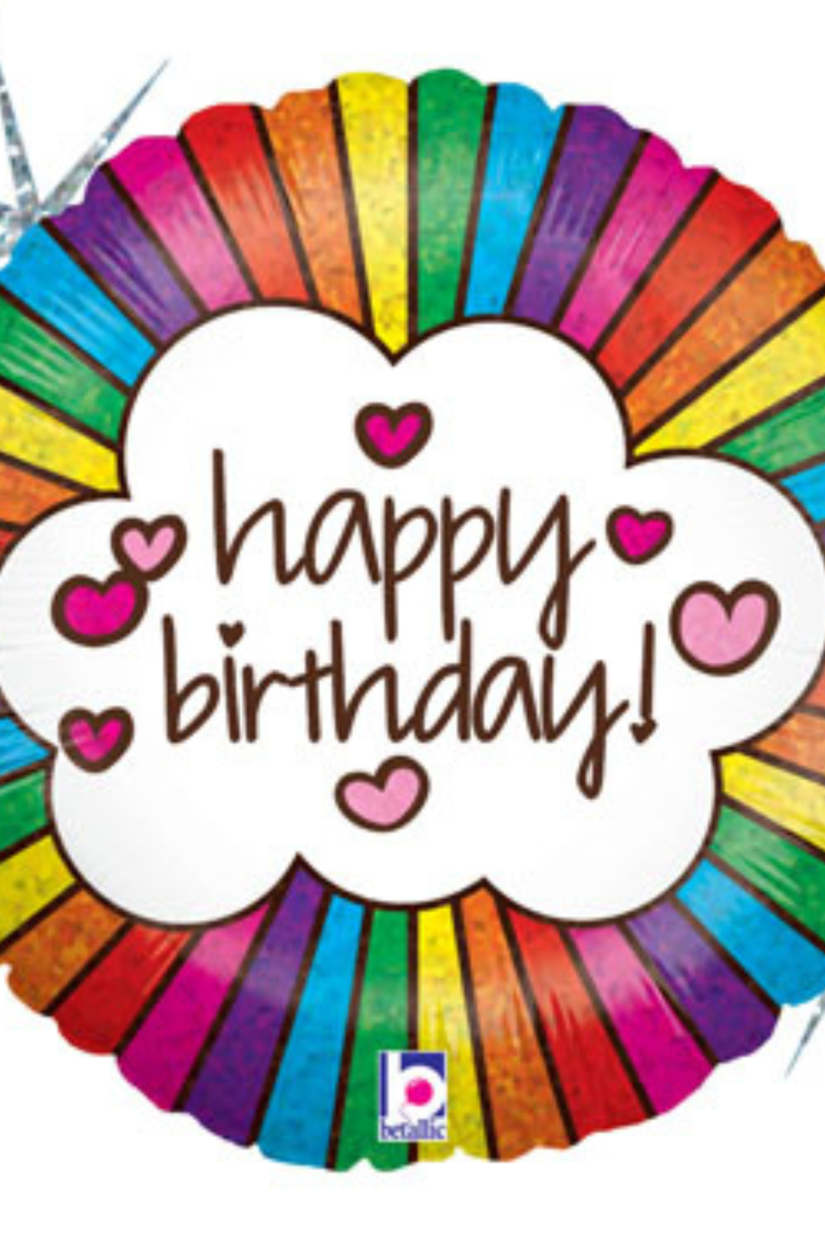 18" Retro Rainbow Bday Holo Balloon #11