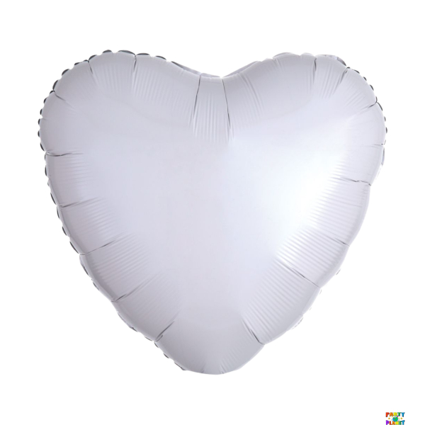 18" White Heart Balloon #749