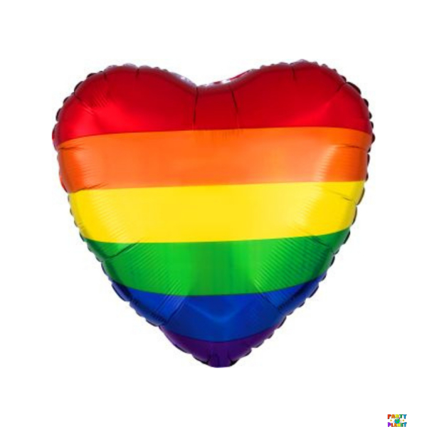18" Rainbow Heart Balloon #104