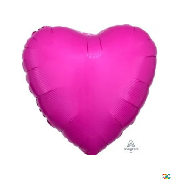 18" Fuchsia Hot Pink Heart Balloon #707