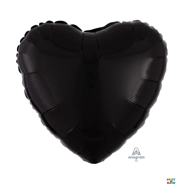 18" Black Heart Shape Balloon #767