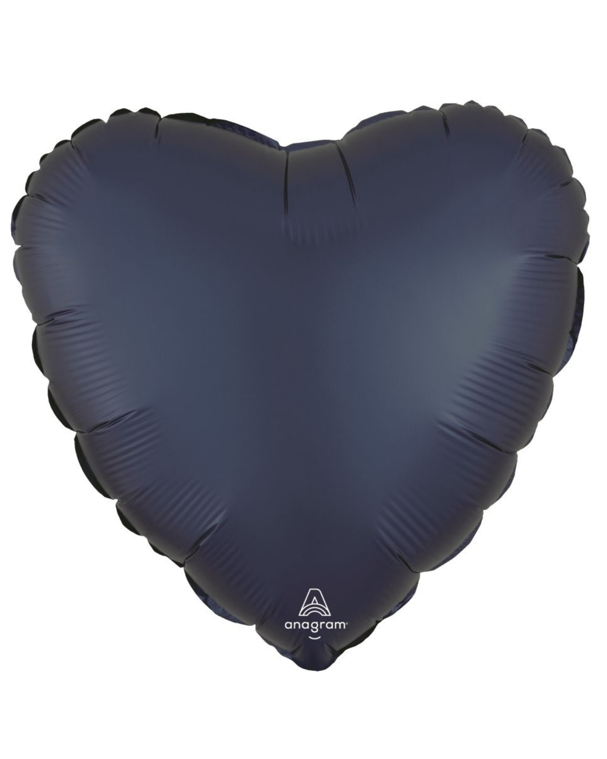 17" Satin True Navy Heart Balloon #731