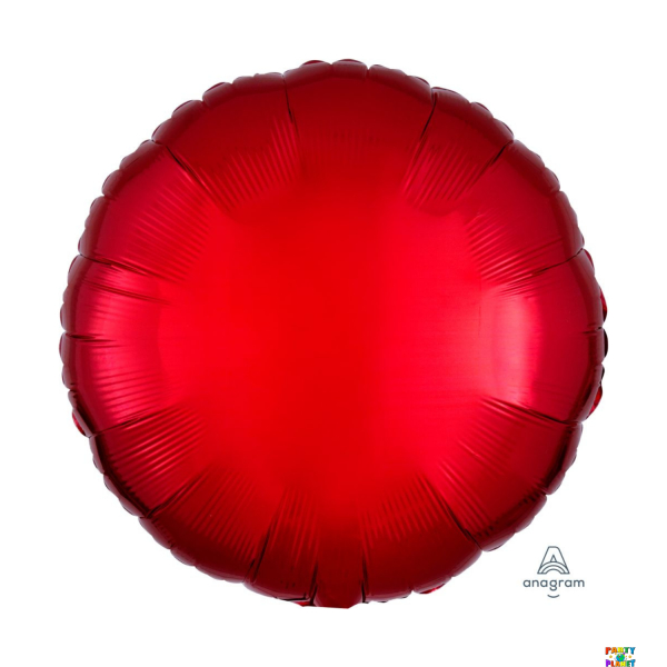 18" Red Round Balloon #711