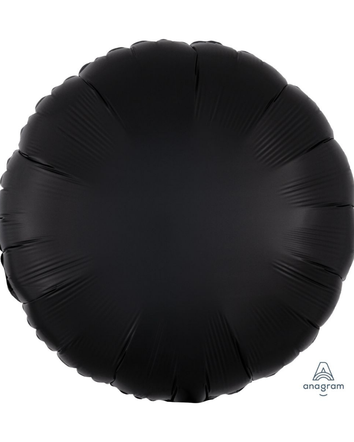 18" Luxe Satin Black Round Balloon - PKG