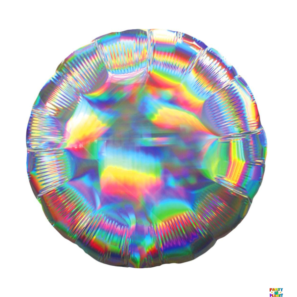 18" Iridescent Silver Round Balloon #337