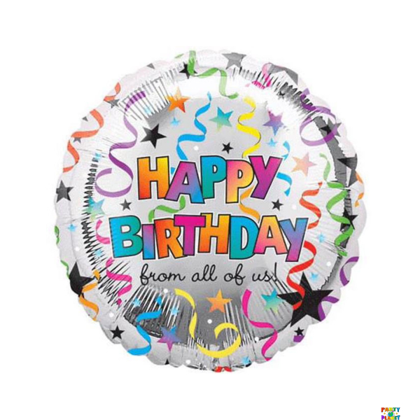 18" Happy Bday From All Balloon #63