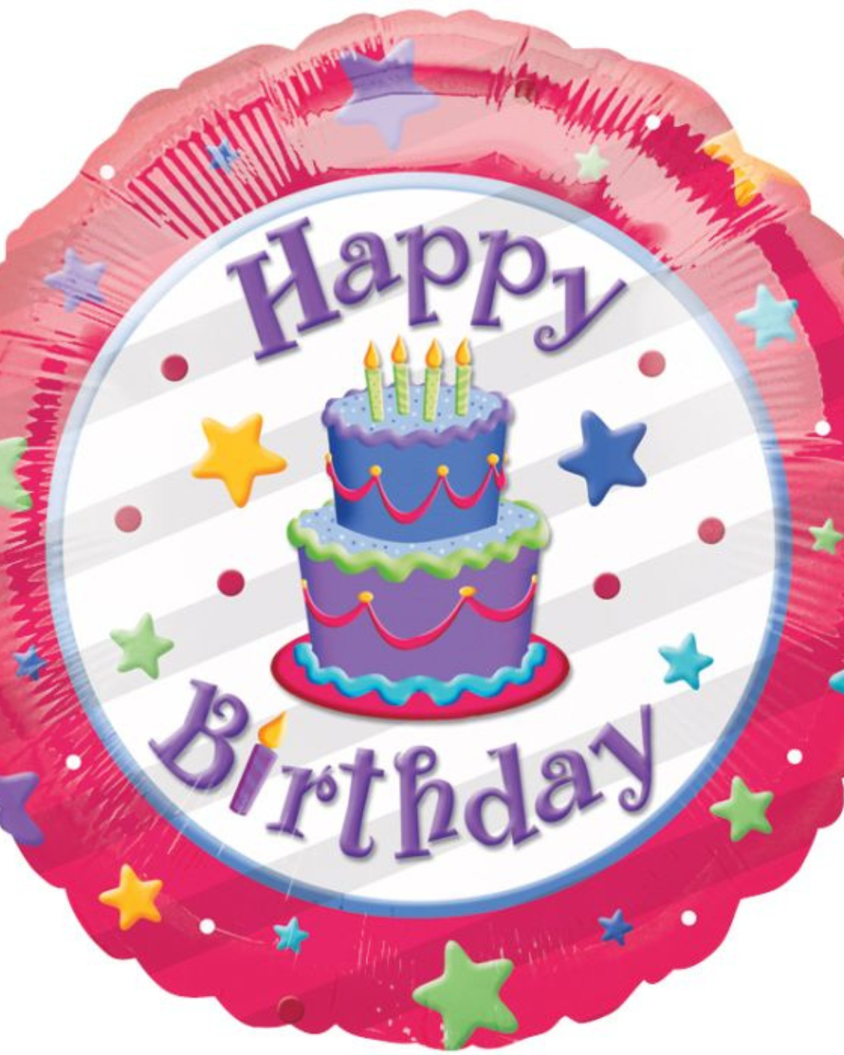 18" Happy Birthday Cake Balloon #62