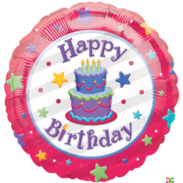18" Happy Birthday Cake Balloon #62