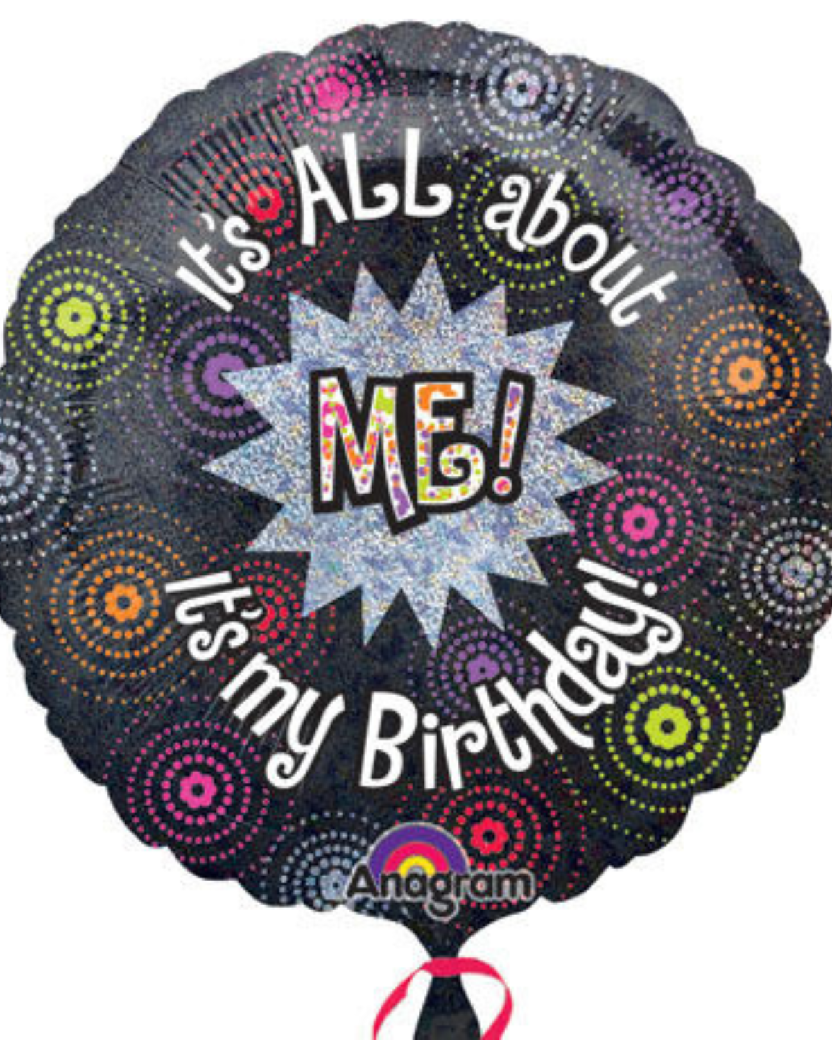 18" All About Me Birthday Holographic Balloon #215