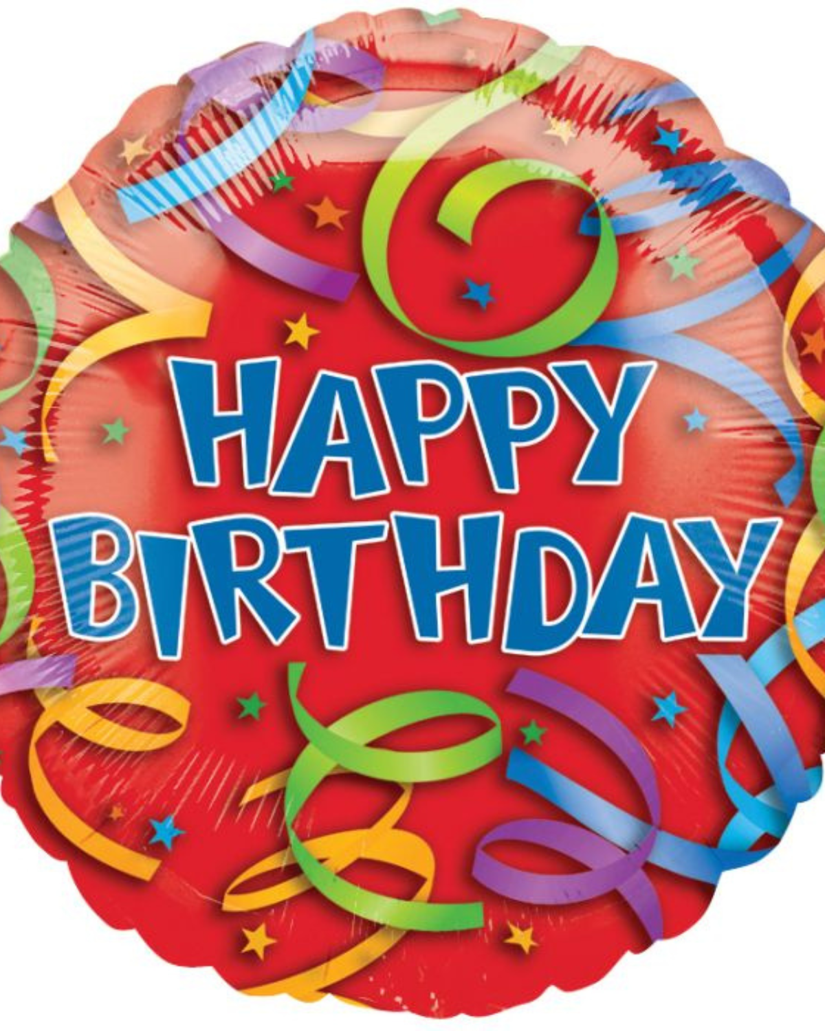 18" Happy Bday Streamers 2 Balloon #61