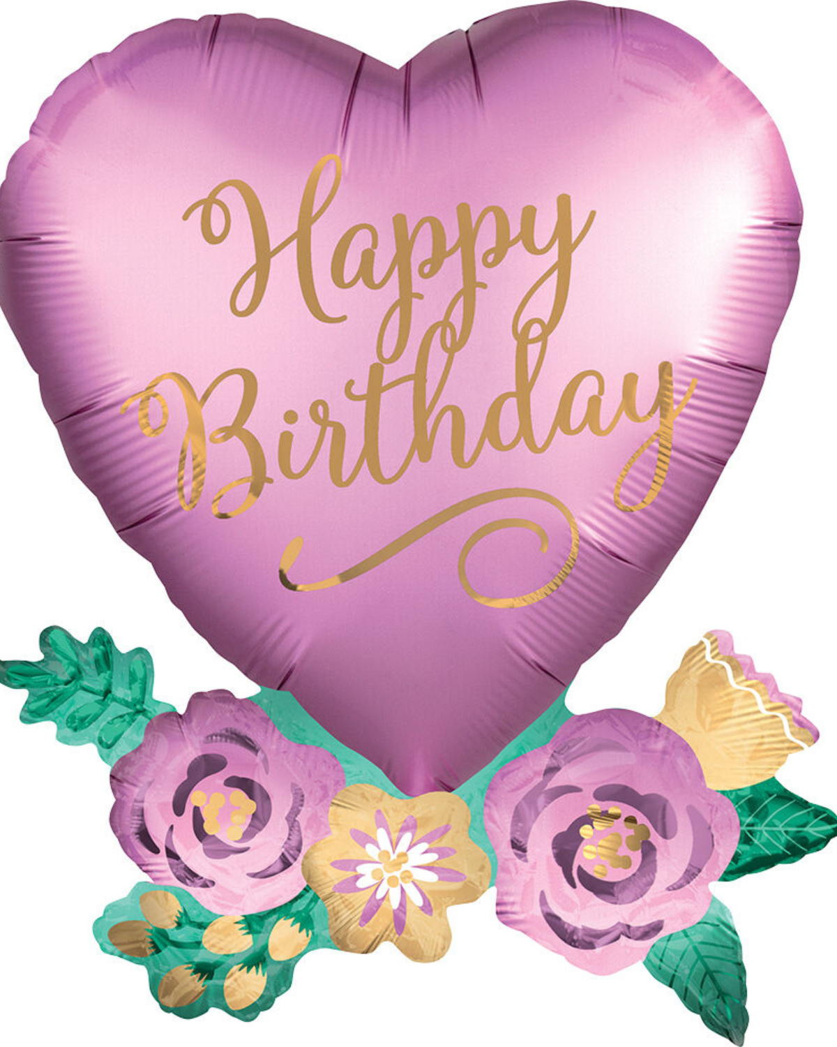 30" Birthday Satin Heart Balloon #268