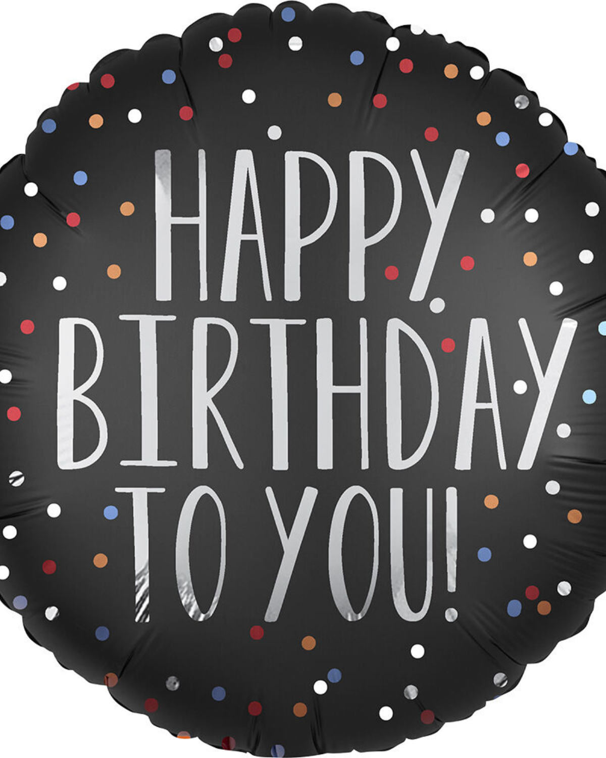 18" Happy Birthday To You Satin Dots Balloon #71