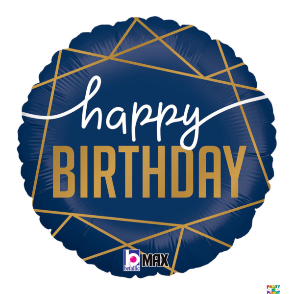 18" Navy Birthday Balloon #211