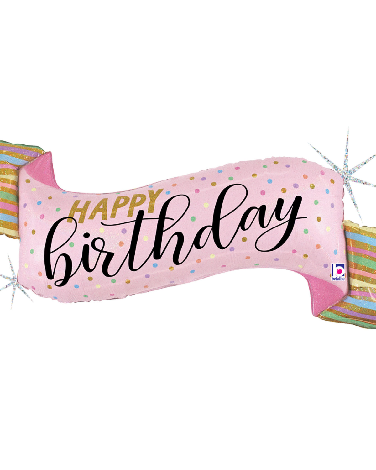 45" Pastel Birthday Banner Balloon PKG