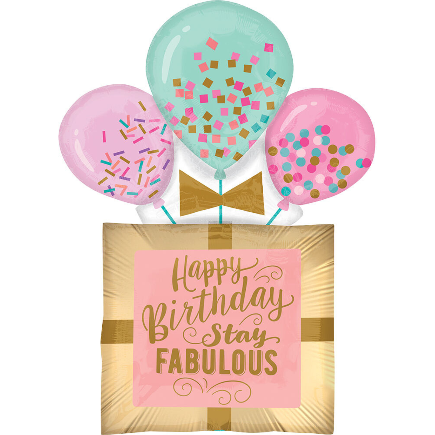 Mylar-1-35.png 32" Fabulous Bday Gift Balloon Shape - PKG - Image 1