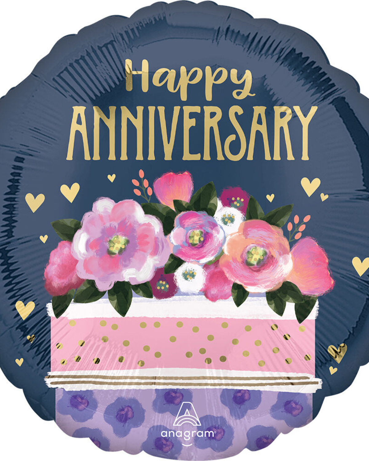 17" Happy Anniversary Cake Balloon #65