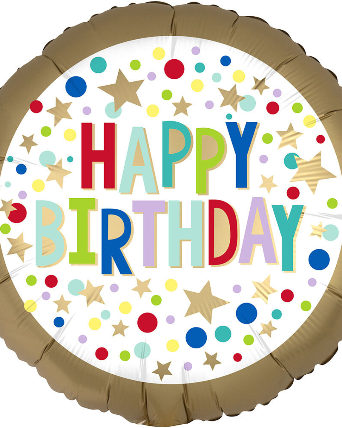 18" Gold Satin Marquee Dots Balloon