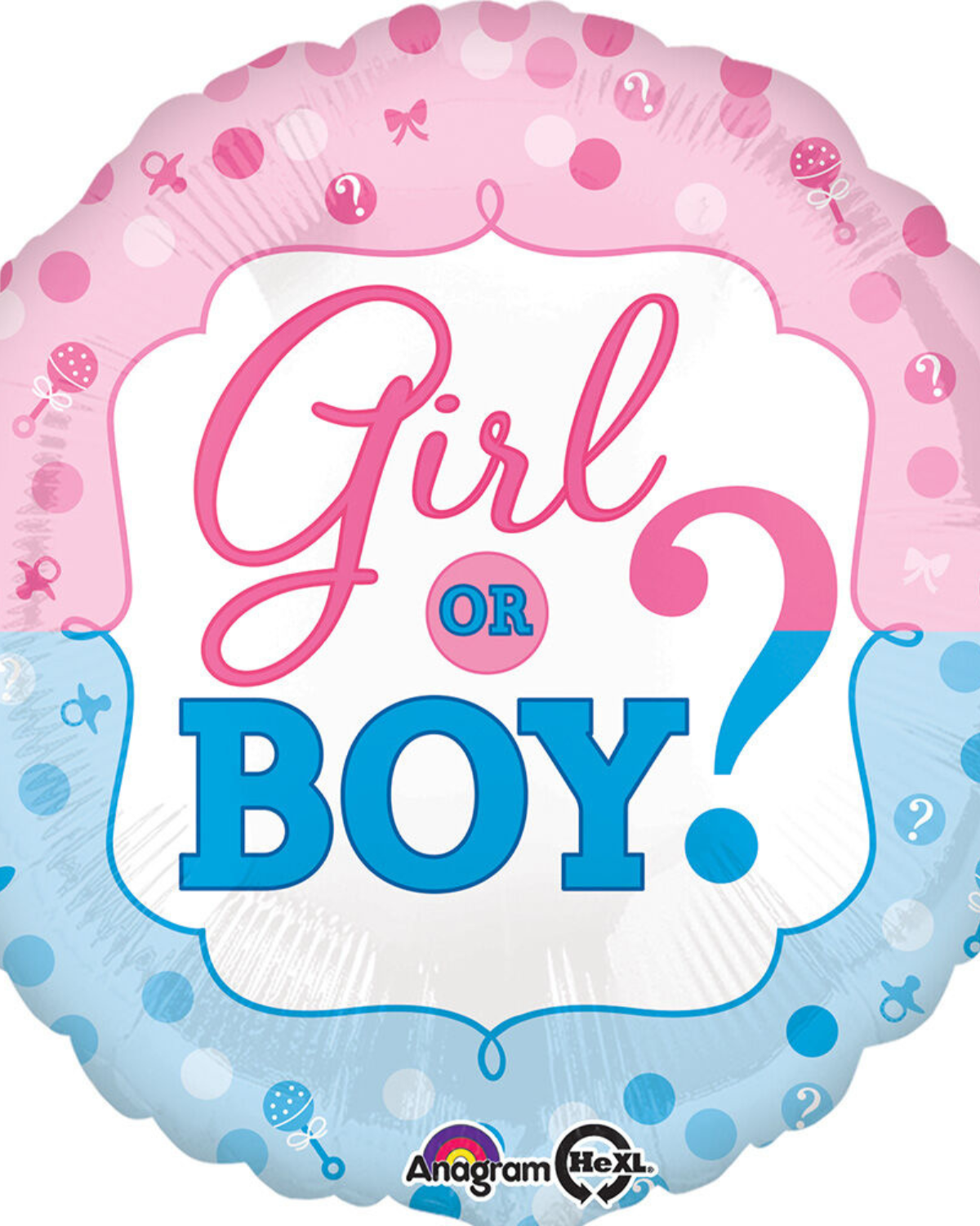 18" Gender Reveal Boy or Girl Balloon #292