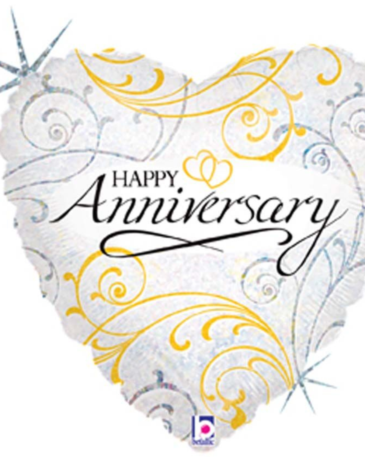 18" Anniversary Filigree Balloon - Holographic #74