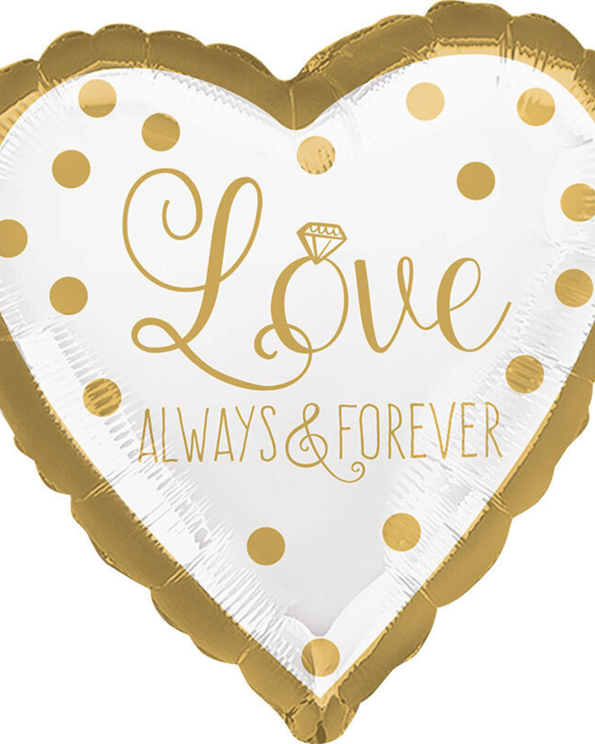 17" Sparkling Gold Wedding Balloon #332