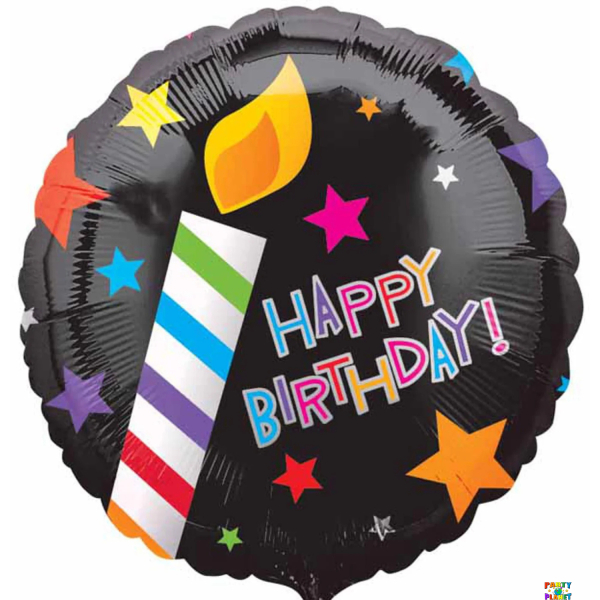 18" Happy Bday Candles Balloon #58