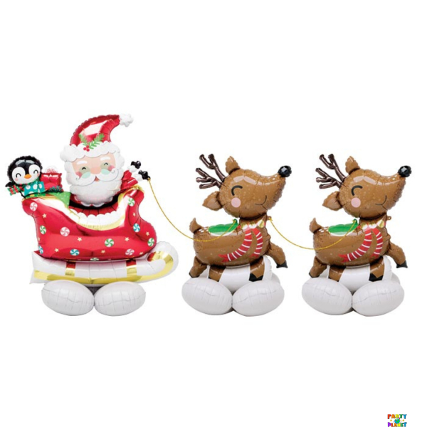 99" Santa Reindeer Air Walker Balloon