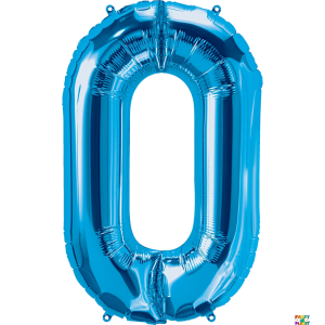 34'' Blue Number Foil Balloons - Image 2