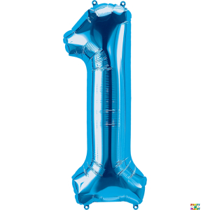 34'' Blue Number Foil Balloons