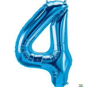 34'' Blue Number Foil Balloons - Image 8