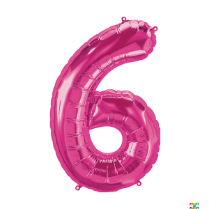 34'' Hot Pink Number Foil Balloons - Image 6
