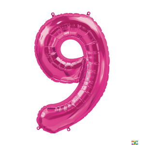 34'' Hot Pink Number Foil Balloons - Image 9