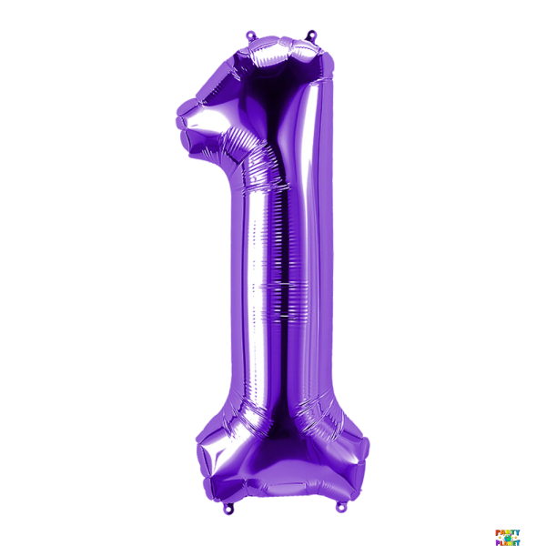 34'' Purple Number Foil Balloons